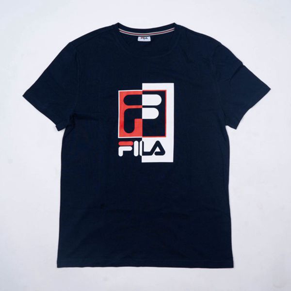 Camisetas Manga Corta Fila Hombre Azul Marino - Archie - España 648927JPO